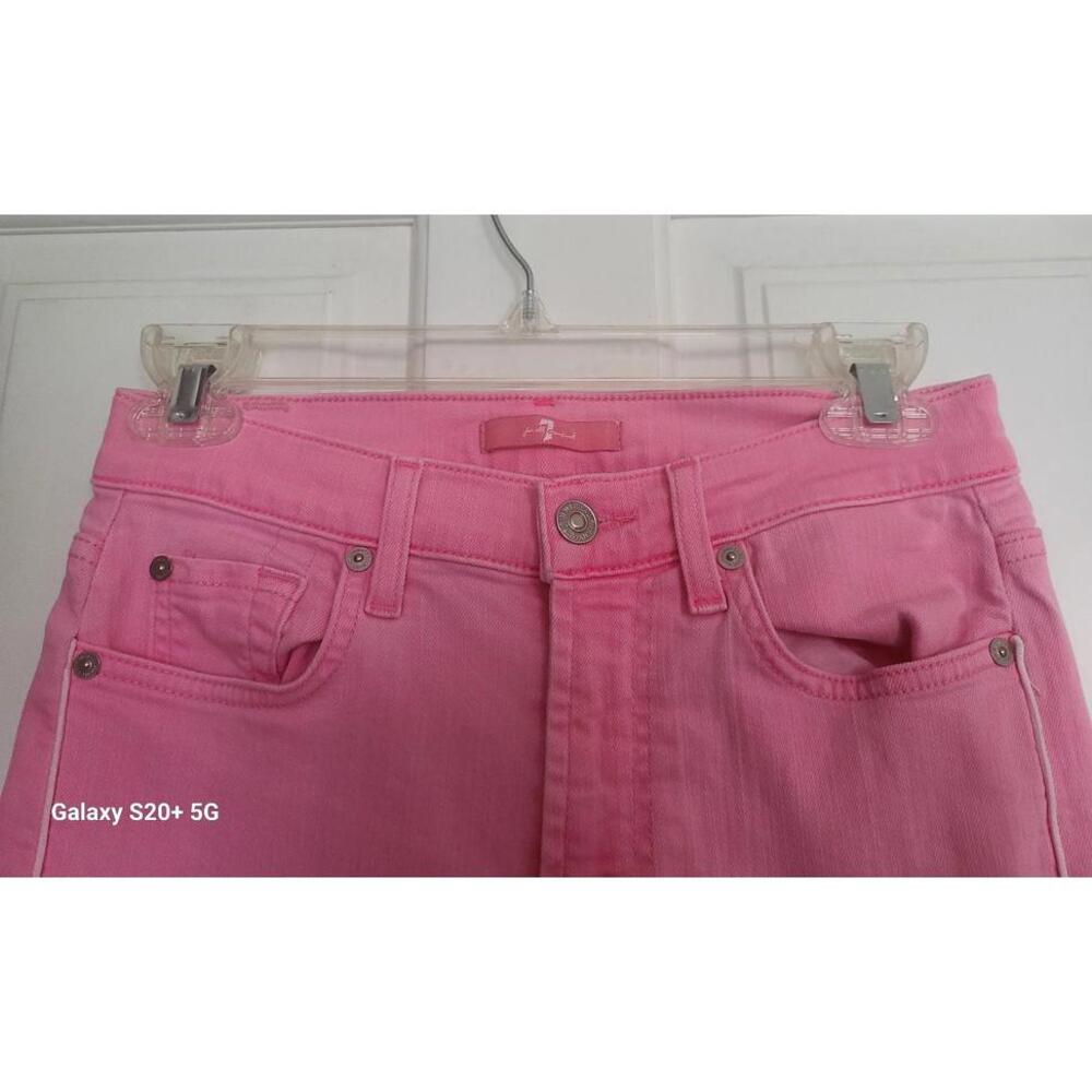 7 for all mankind jeans sz 27 pink women's skinny